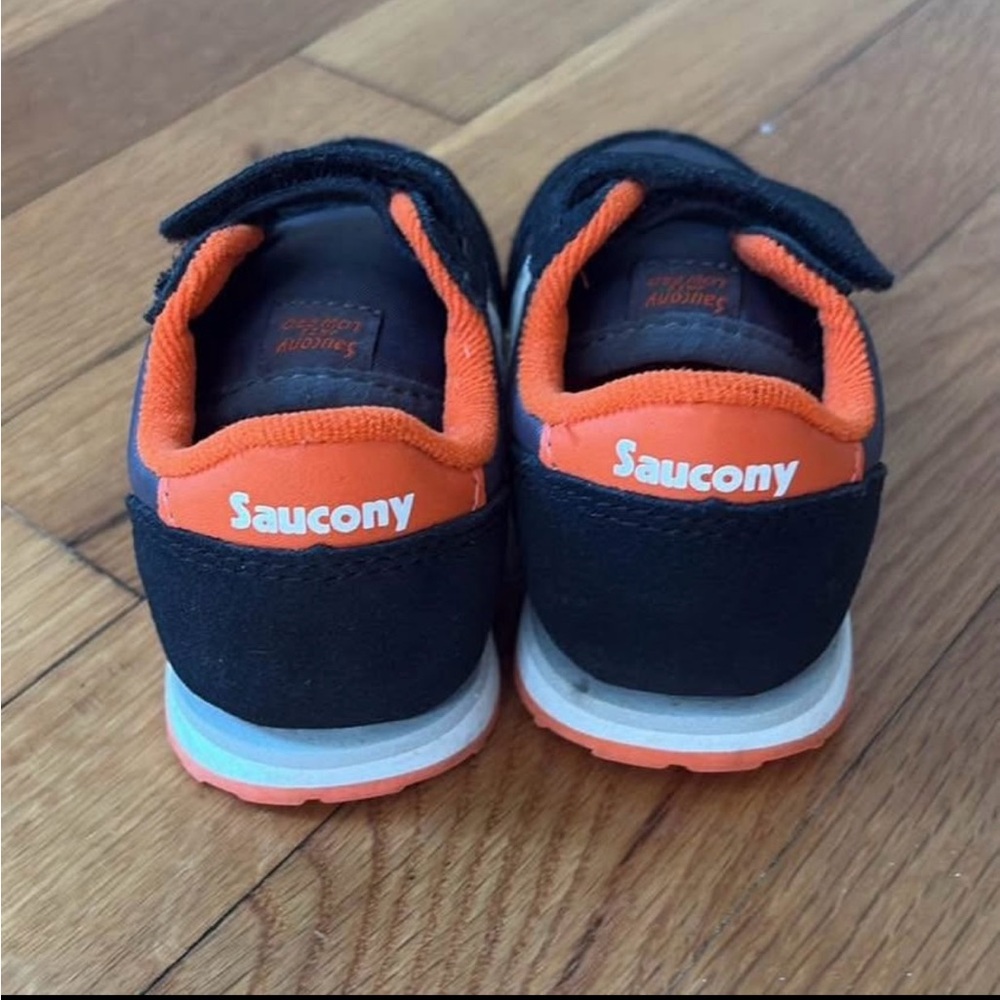 Saucony Toddler Kids' Navy Blue and Orange Velcro Sneakers - Picture 3 of 4